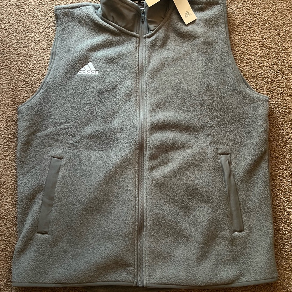 Adidas Gray Fleece Vest